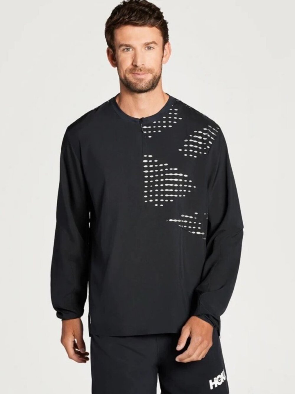 Hoka 1/2 Zip Wind Shell Pullover XL Black Performance Running Athletic Outdoor